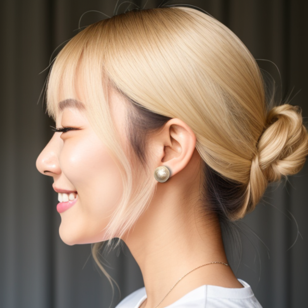 [ A little pearl ] Faux pearl stud earring